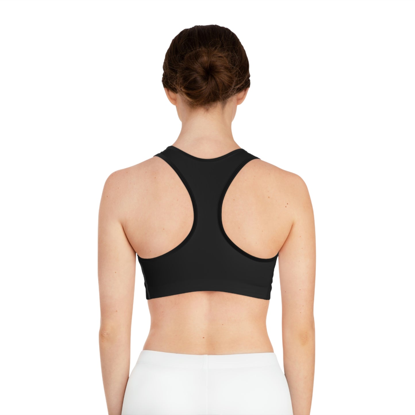 Sports Bra (AOP) Black