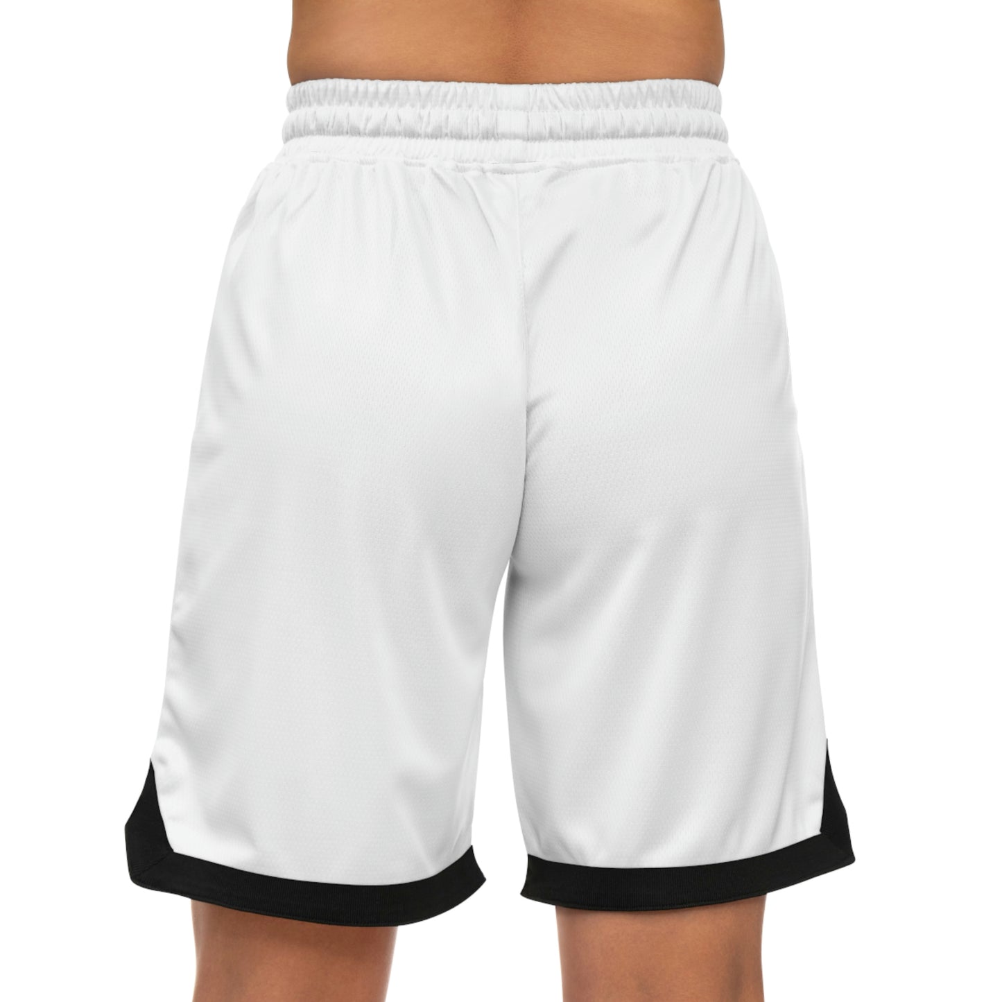 Basketball Rib Shorts (AOP) White