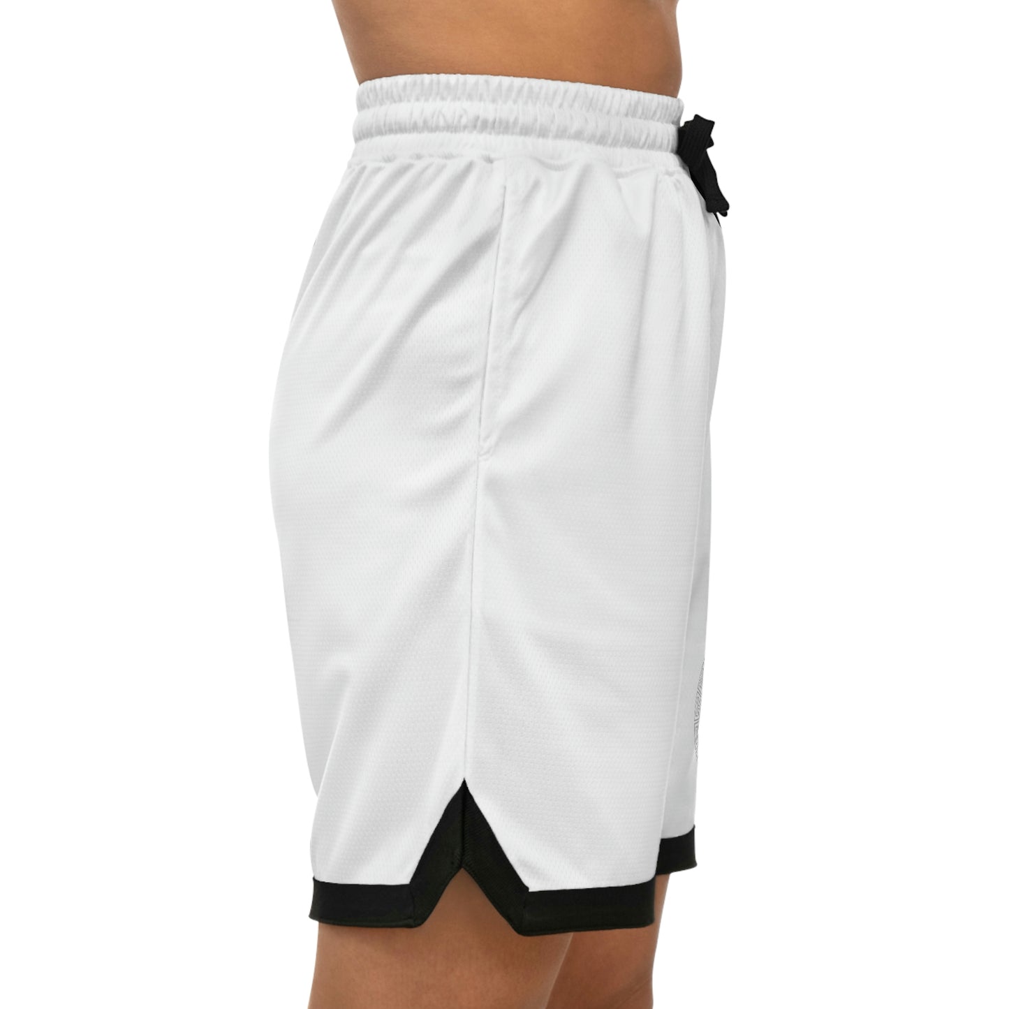 Basketball Rib Shorts (AOP) White