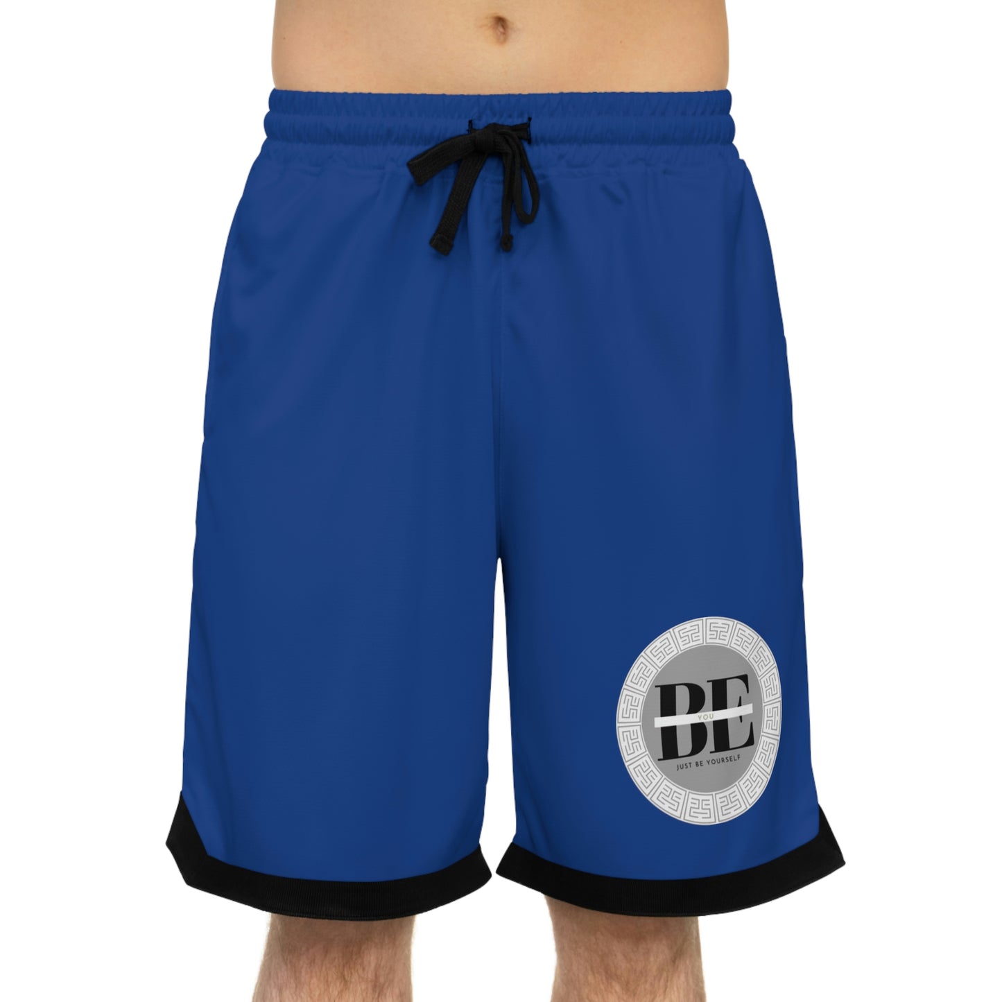 Basketball Rib Shorts (AOP) Bleu