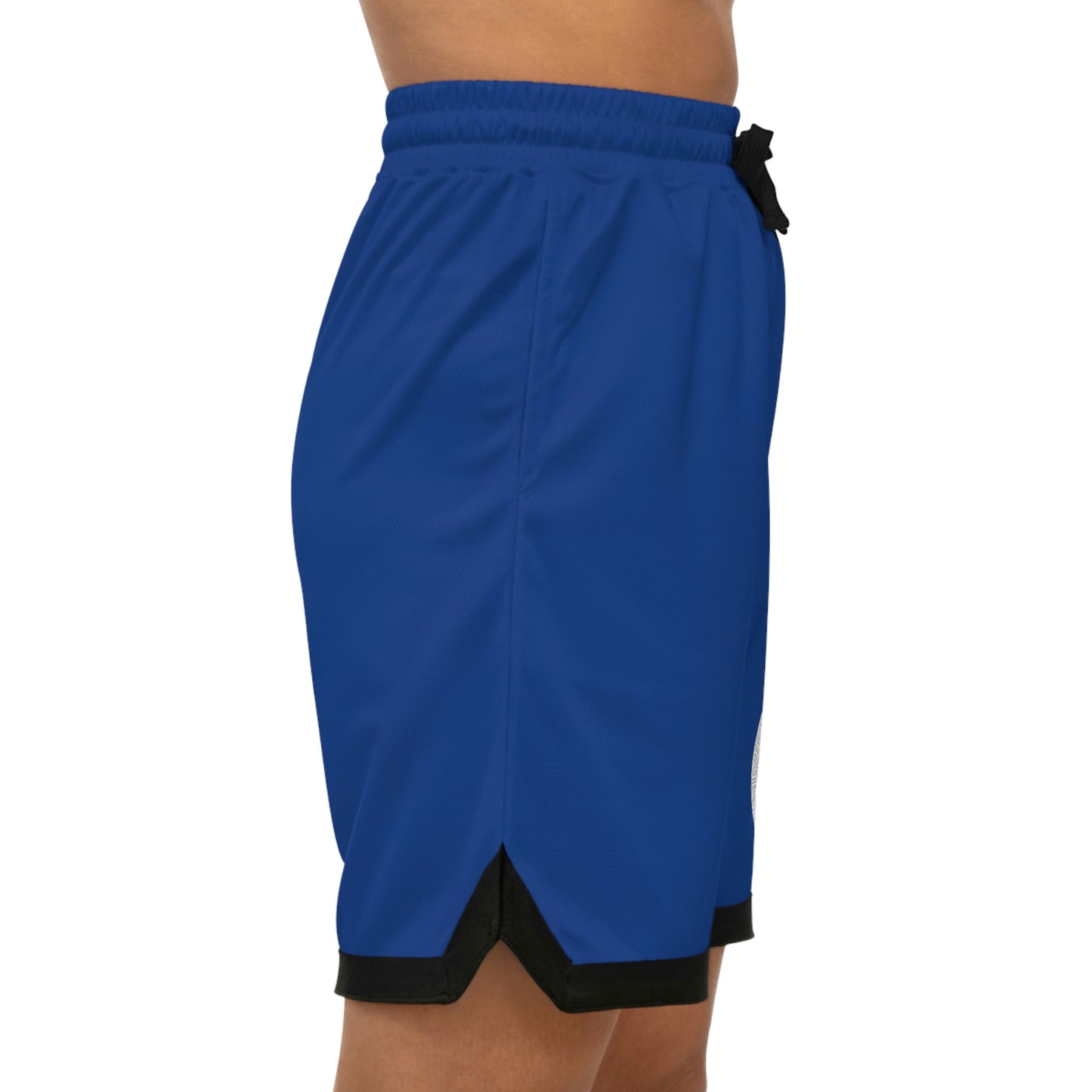 Basketball Rib Shorts (AOP) Bleu