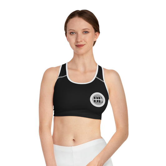 Sports Bra (AOP) Black