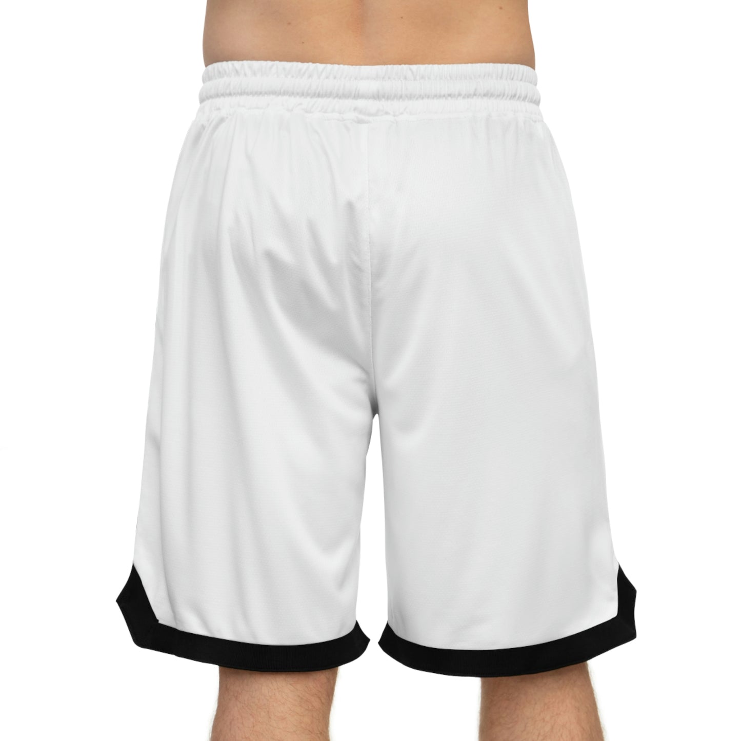 Basketball Rib Shorts (AOP) White