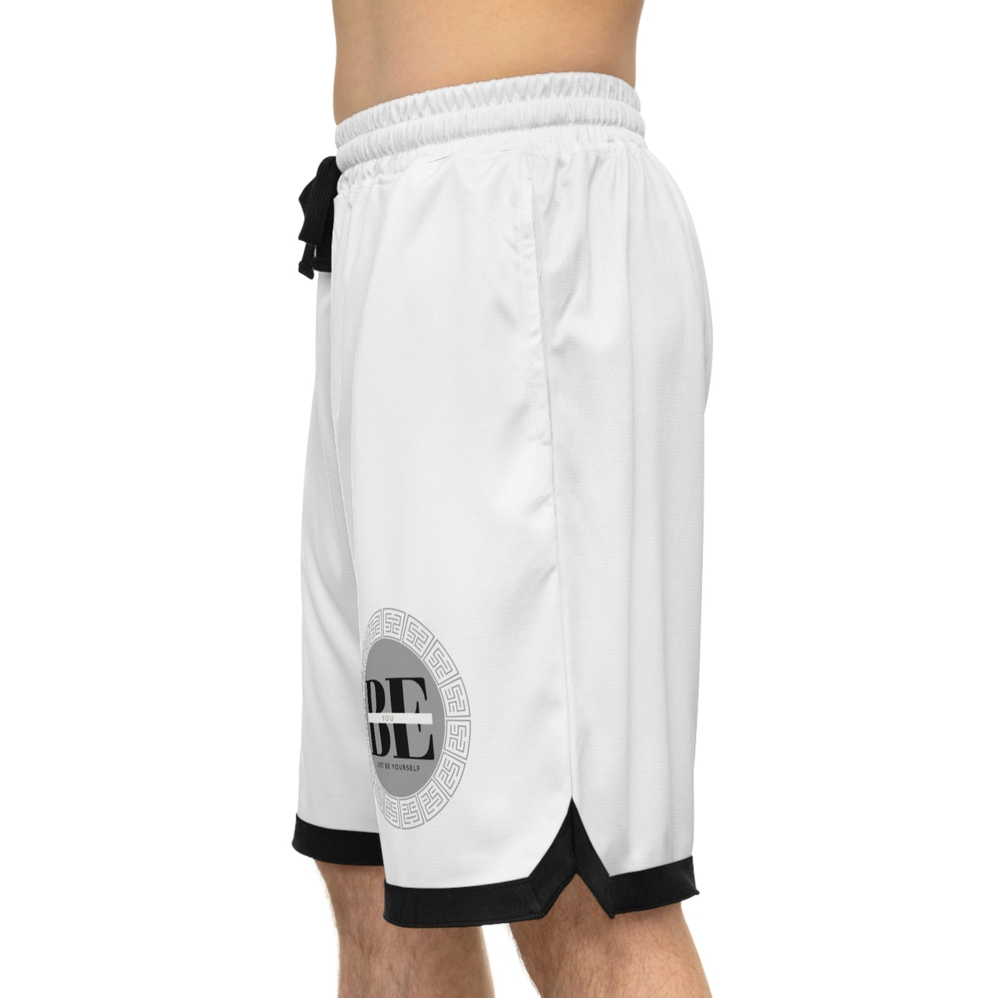 Basketball Rib Shorts (AOP) White