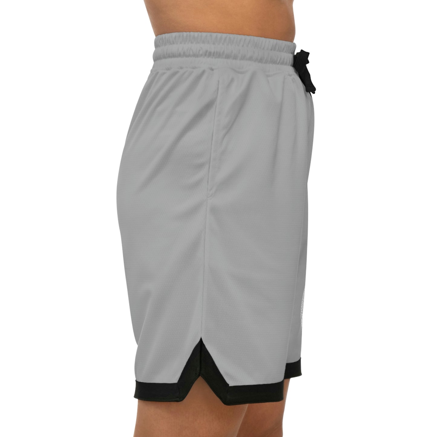 Basketball Rib Shorts (AOP) Light Grey