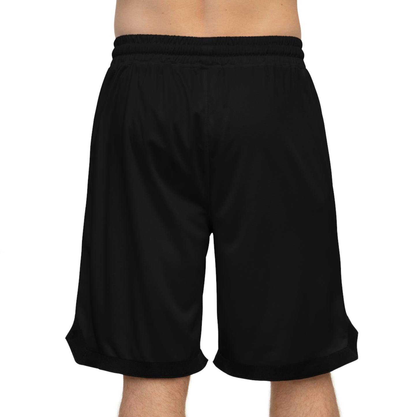 Basketball Rib Shorts (AOP) Black