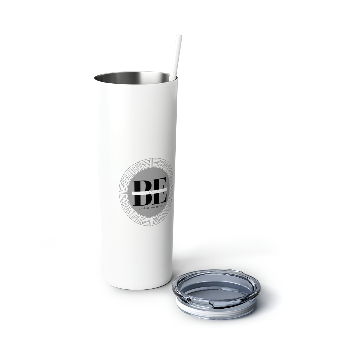 Skinny Steel Tumbler with Straw, 20oz