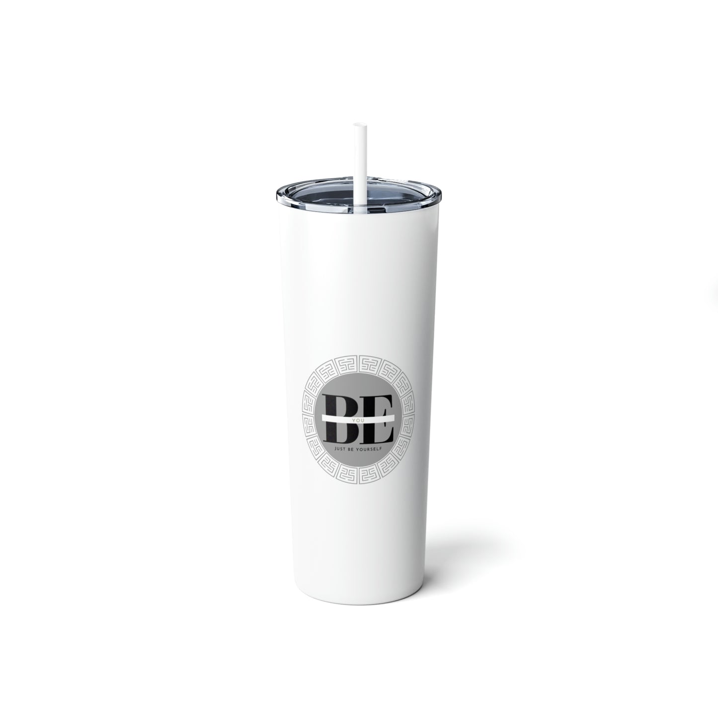 Skinny Steel Tumbler with Straw, 20oz