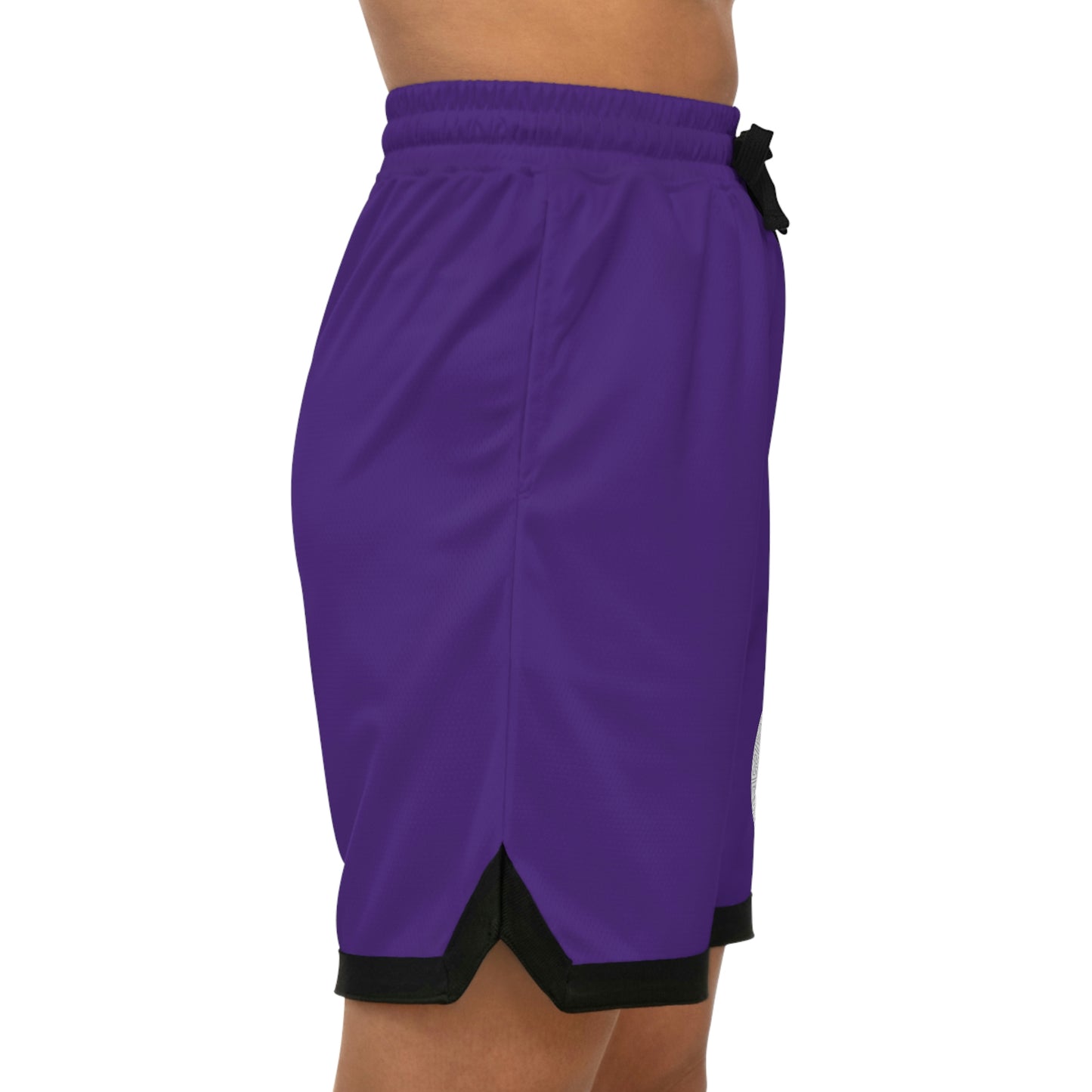 Basketball Rib Shorts (AOP) Purple