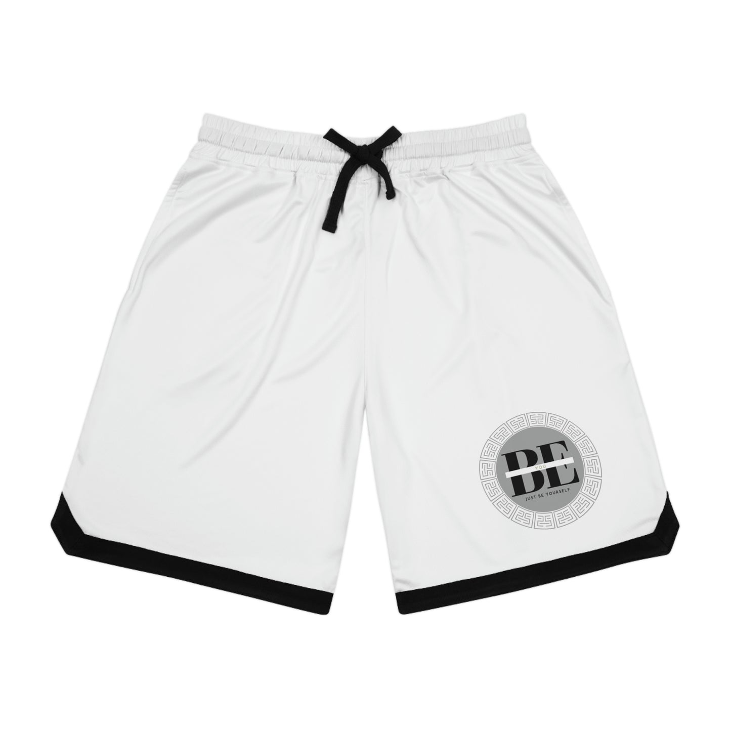 Basketball Rib Shorts (AOP) White