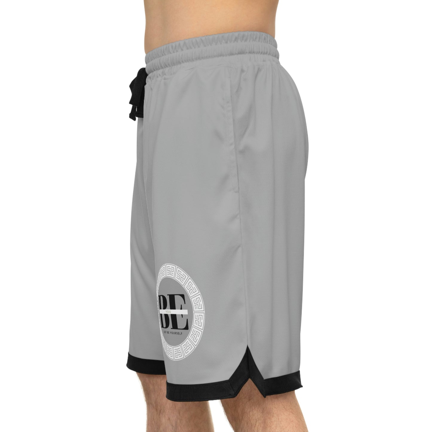 Basketball Rib Shorts (AOP) Light Grey