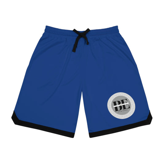 Basketball Rib Shorts (AOP) Bleu