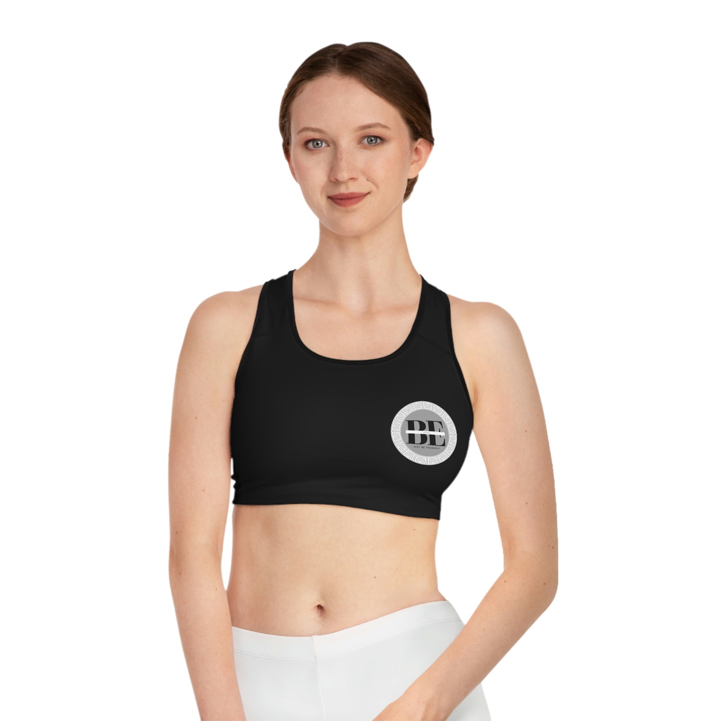 Sports Bra (AOP) Black