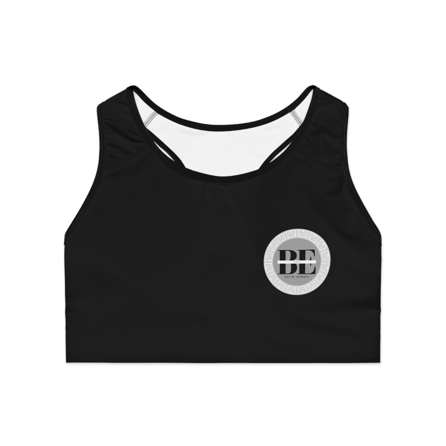 Sports Bra (AOP) Black