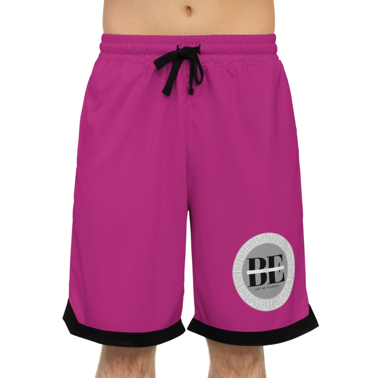 Basketball Rib Shorts (AOP) Pink