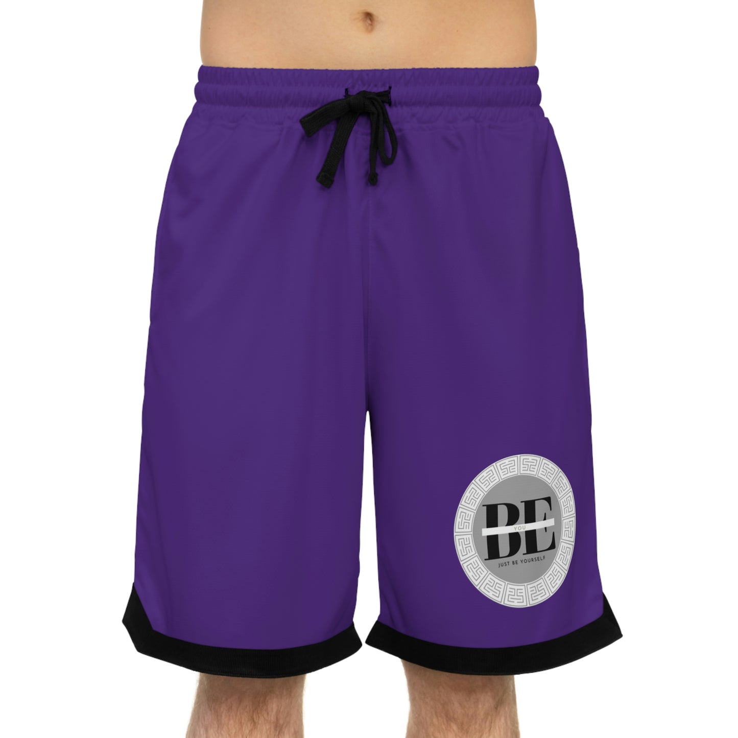 Basketball Rib Shorts (AOP) Purple