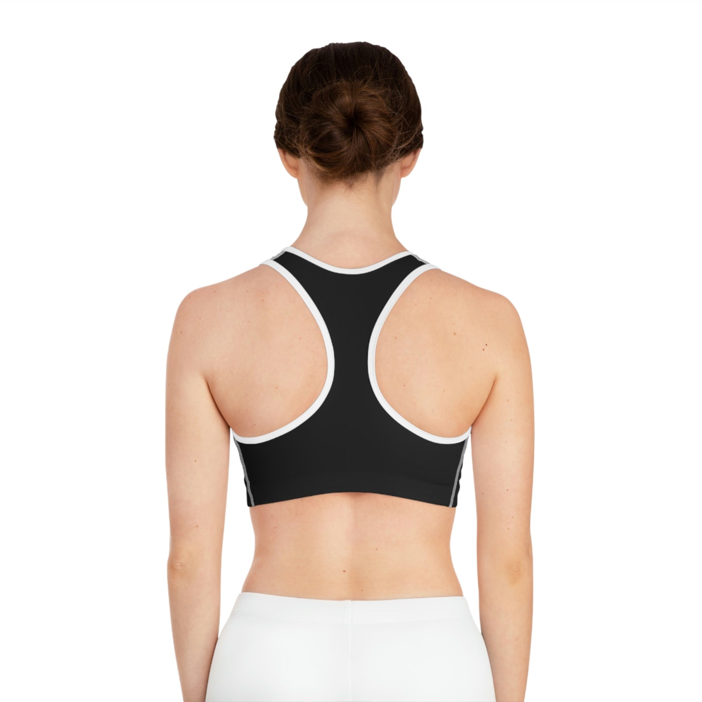 Sports Bra (AOP) Black