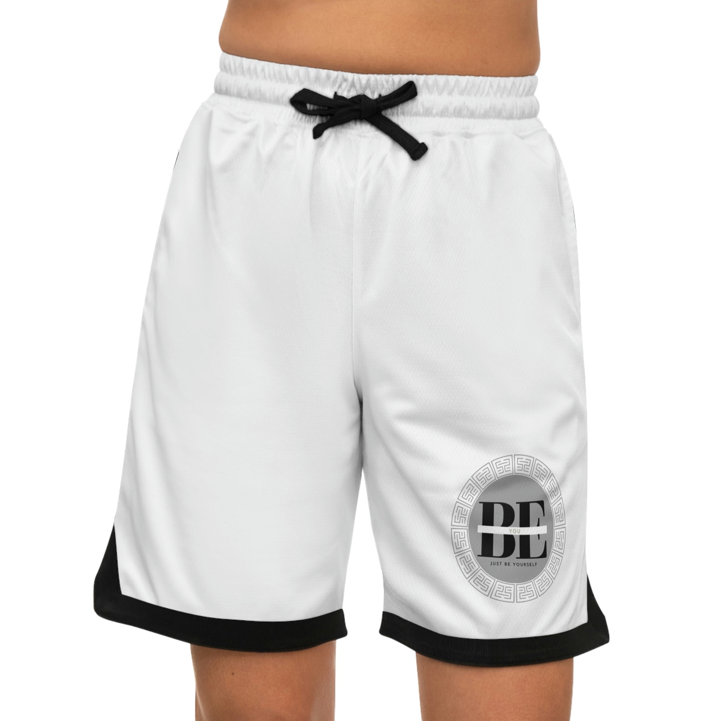 Basketball Rib Shorts (AOP) White