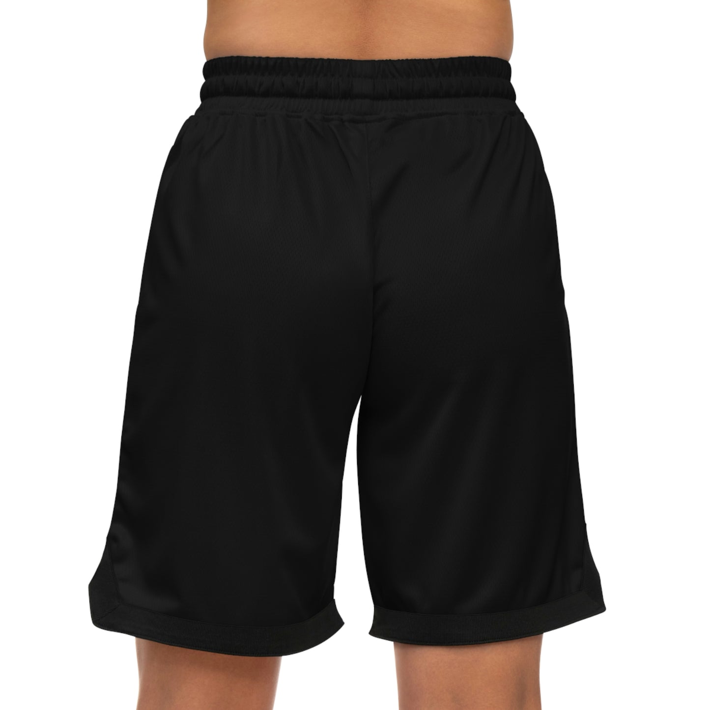 Basketball Rib Shorts (AOP) Black