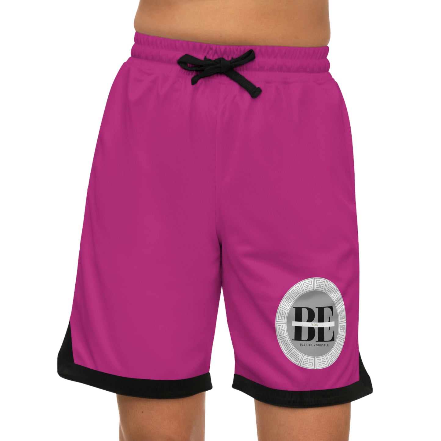 Basketball Rib Shorts (AOP) Pink