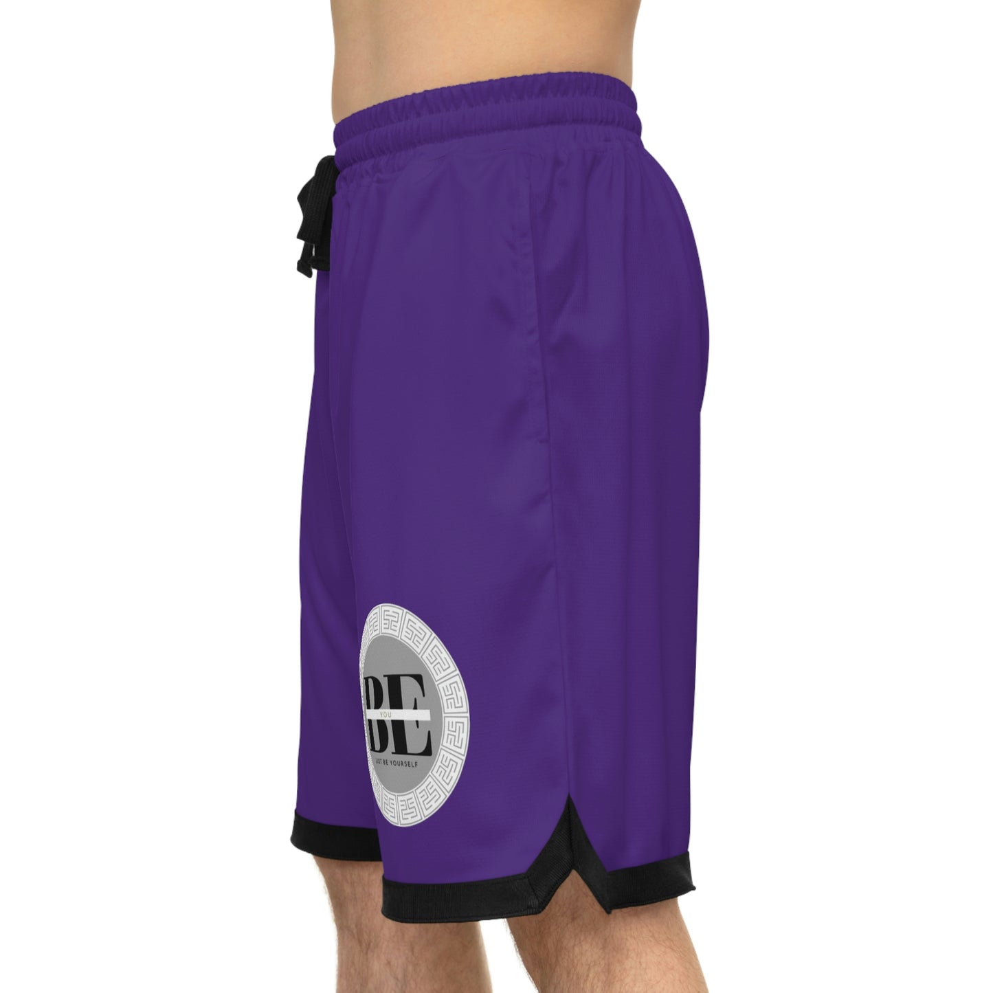 Basketball Rib Shorts (AOP) Purple