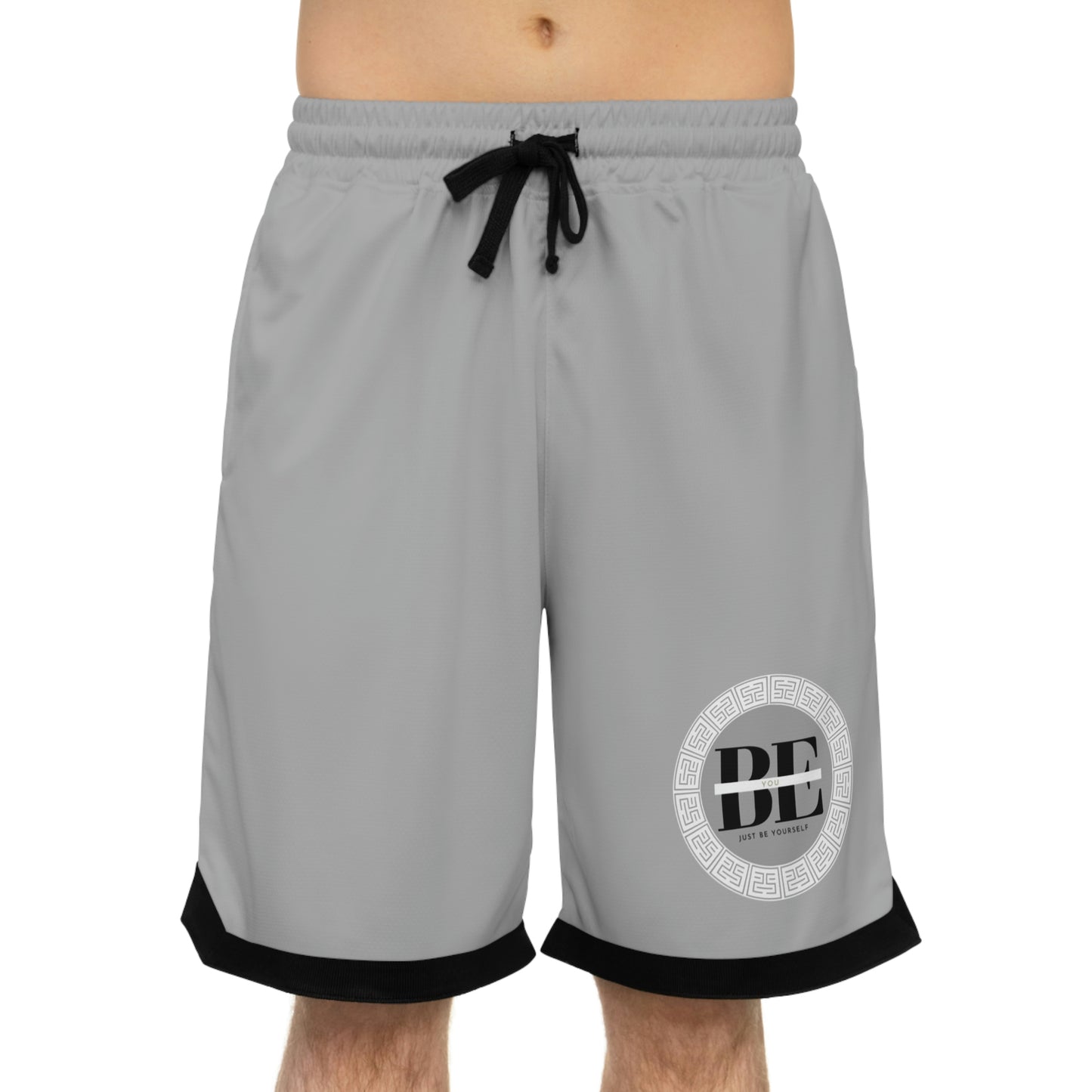 Basketball Rib Shorts (AOP) Light Grey